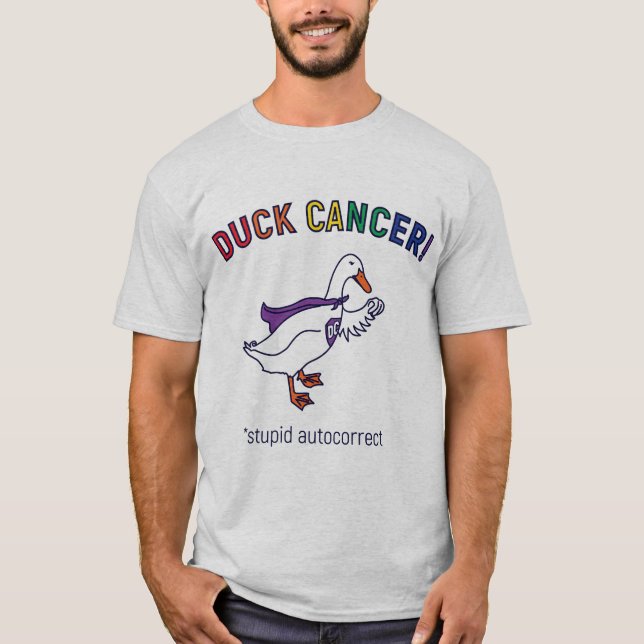 T-shirt Gris de Cancer de canard (Devant)