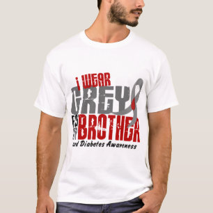 T-shirt GRIS d'USAGE du diabète I POUR MON FRÈRE 6,2