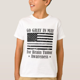 T-shirt Gris En Mai Cerveau Sensibilisation À La Tumeur Ca