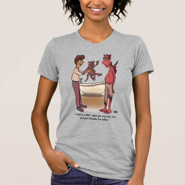 T-shirt gris féminin au Cambodge (Devant)