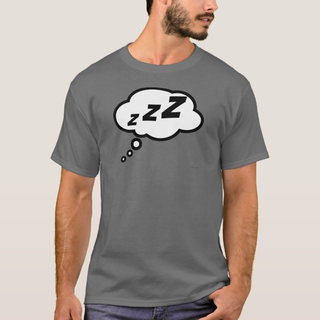 T-shirt gris-foncé de ballon de zZZ… (Devant)