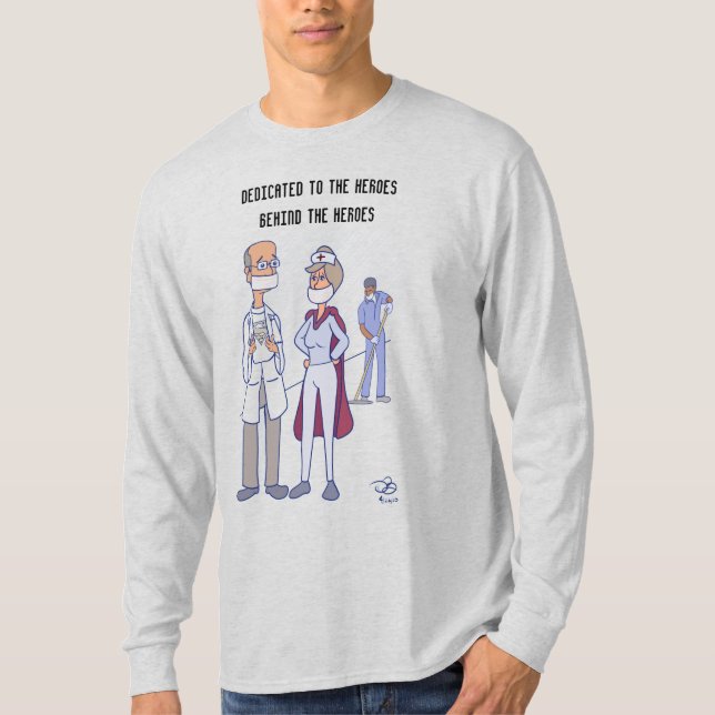 T-shirt gris Héros Hommes (Devant)