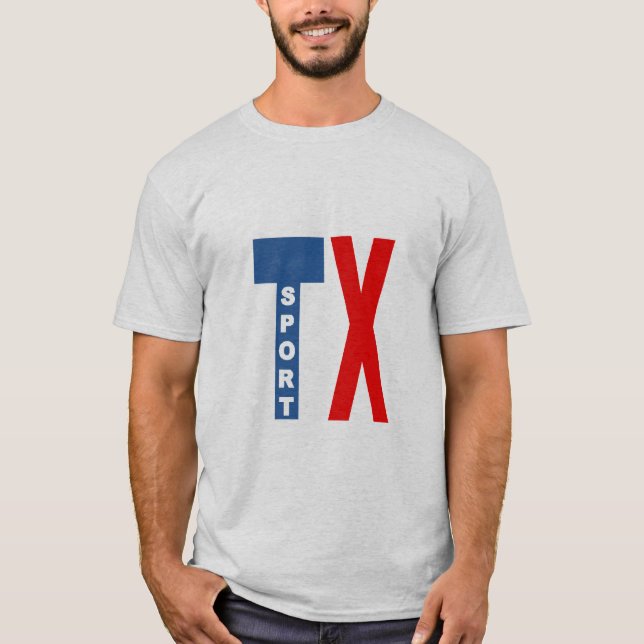 T - Shirt Gris homme TEXAS SPORT (Vorderseite)