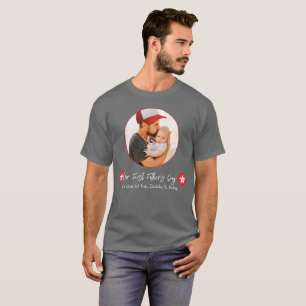 T-shirt Gris Moderne Simple Cute Papa Première Fête des pè