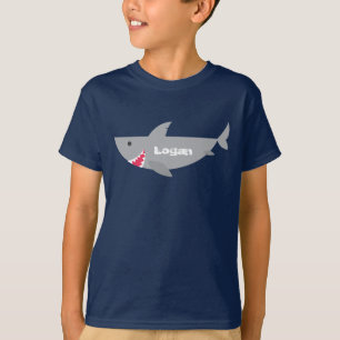 T-shirt Gris souriant requin Tee