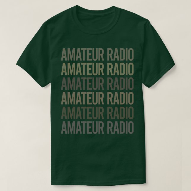 T-shirt Gris Texte Art Amateur Radio Ham Radio (Design devant)