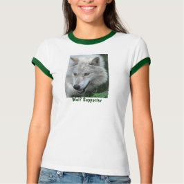 T-shirt gris Wolf Portrait Faune