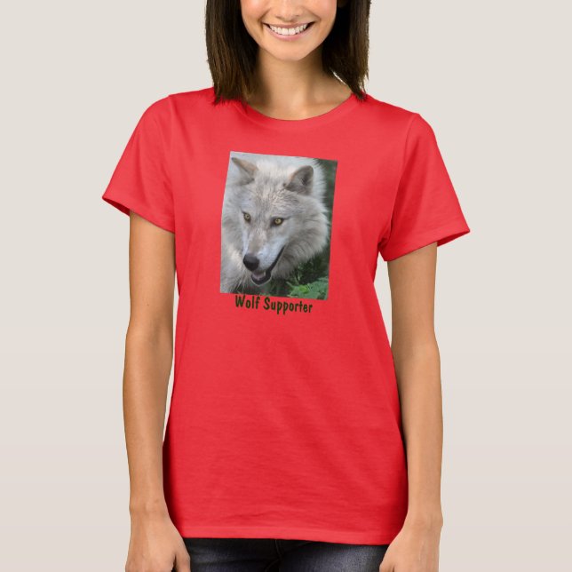 T-shirt gris Wolf Portrait Faune (Devant)