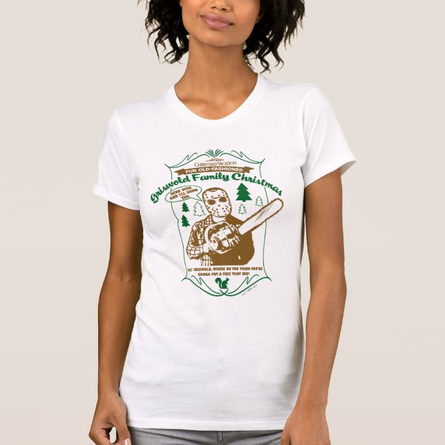 T-shirt Griswold Famille de Noël Chainsaw Graphique (Devant)