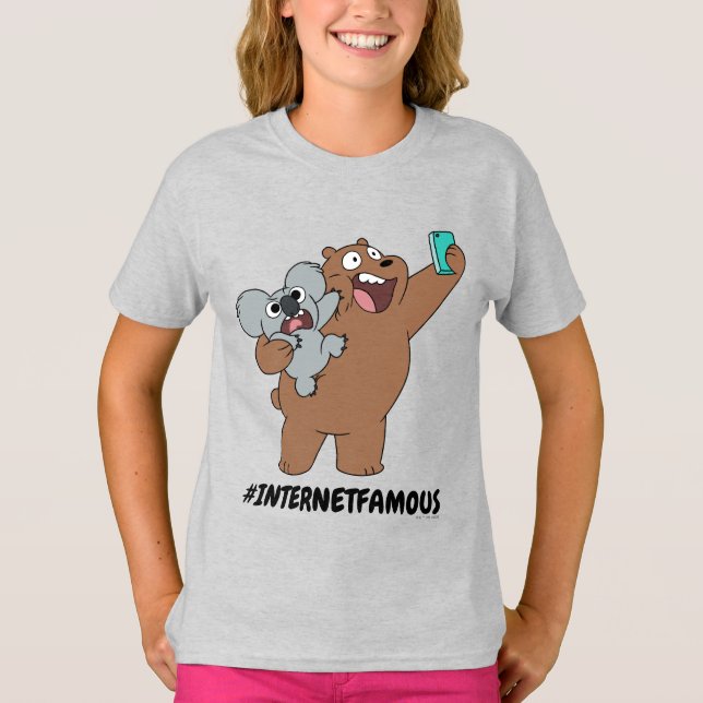 T-shirt Grizz & Nom Nom - #InternetFamous (Devant)