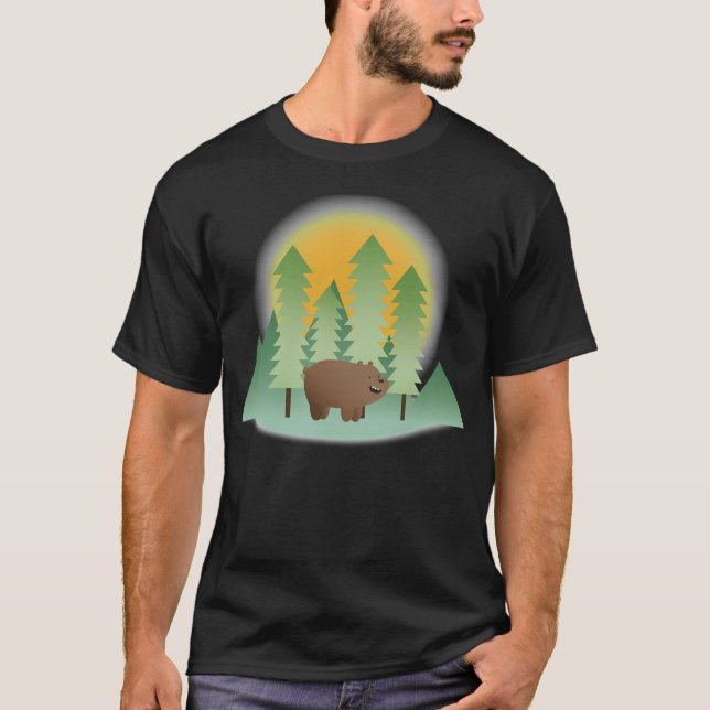 T-shirt Grizz Pine Trees - Nous Ours Nus (Devant)