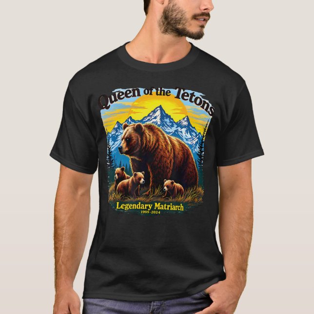 T-shirt Grizzly 399 Hommage Reine Des Tétons Ours (Devant)