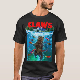T-shirt Grizzly Bear Catching Saumon en Alaska National Pa