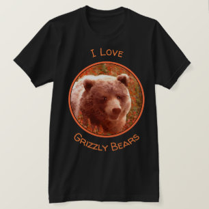 T-shirt Grizzly Bear Cub dans Fireweed Peinture Art de la 