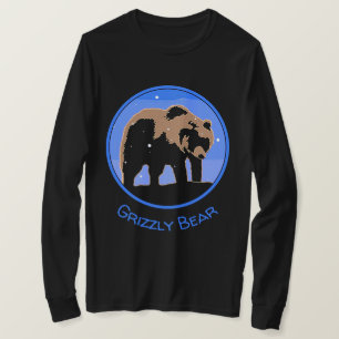 T-shirt Grizzly Bear en hiver - Art original de la faune