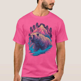 T-shirt Grizzly Bear Nature Extérieure Alaska Randonnée de