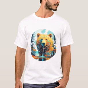 T-shirt Grizzly Oear Animal World Predator Wild Nature Art