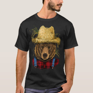 T-shirt Grizzly Oear Fermier Agriculture Rancher Wi