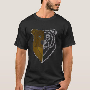 T-shirt Grizzly Oear Forêt Nature Animal Motif Wi-Fi Vinta