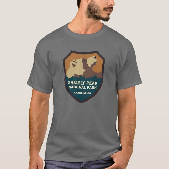 T-shirt Grizzly Peak National Park Sign funny (Devant)