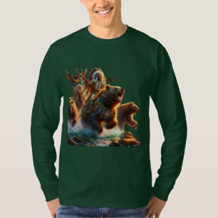 T-shirt GrizzlyChef Riding Grizzly Bear