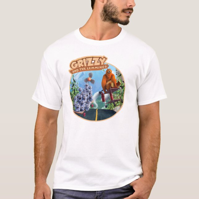 T-shirt grizzy et lemmings (Devant)