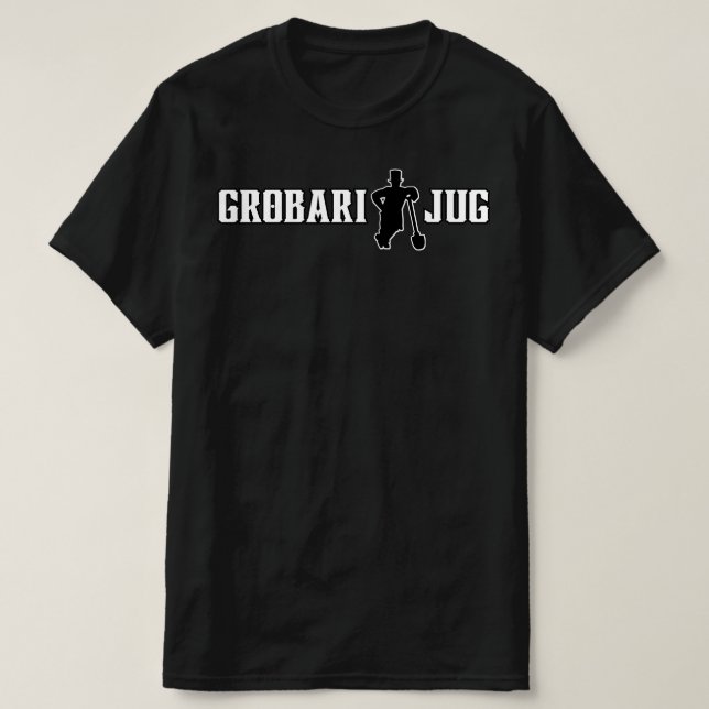 T-shirt Grobari Jug Crno Beli (Design devant)