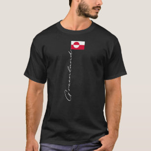 T-shirt Groenland Signature Drapeau Patriotique Groenland