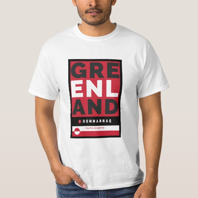 T-shirt Groenland Uummannaq Destination de voyage Arctique (Devant)