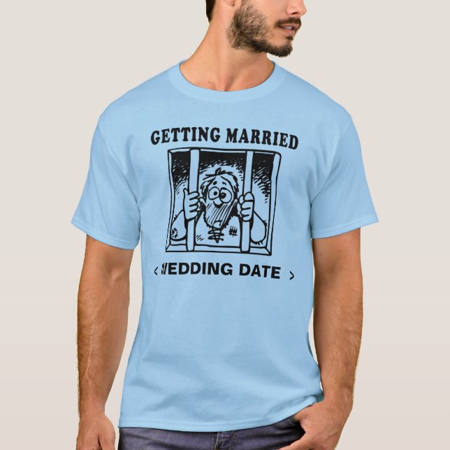 T-shirt Groom (Ajouter la date du Mariage) (Devant)