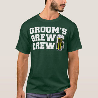 T-shirt Groom Bachelor Beer Grooms Brew Crew