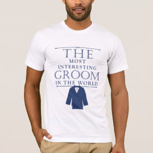 T-shirt Groom Bachelor Tee, Bleu