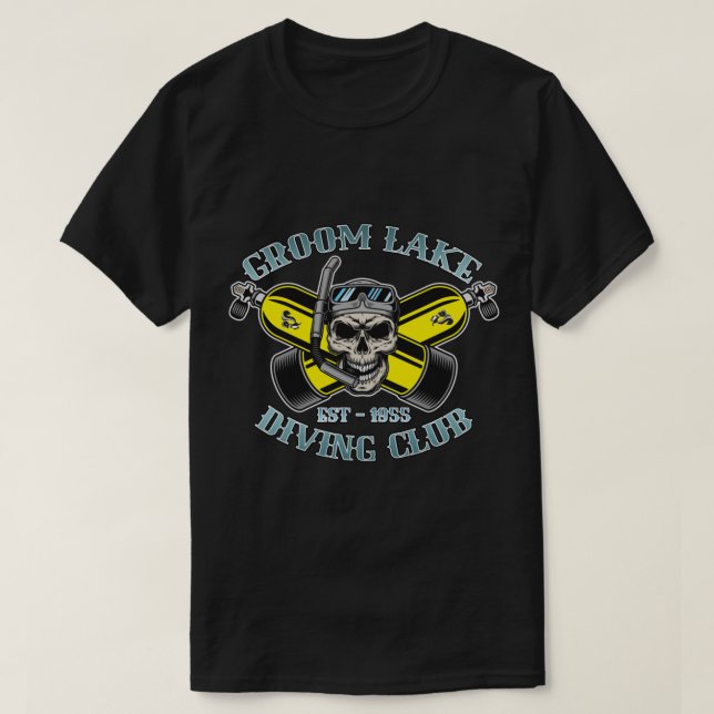 T-shirt Groom Lake Diving Club Area 51 (Design devant)