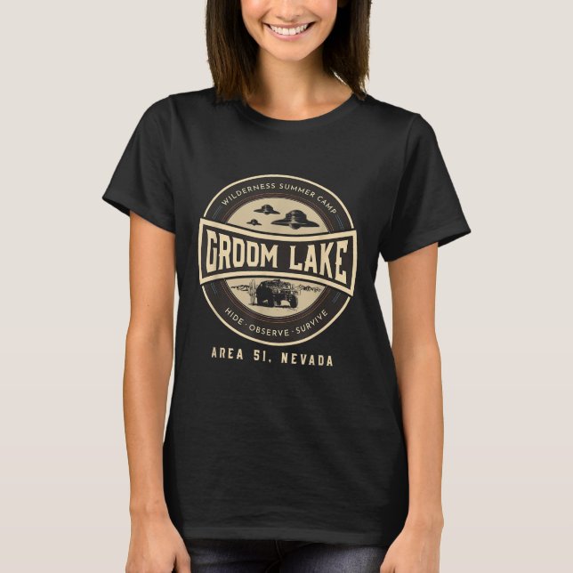 T-shirt Groom Lake Summer Wilderness Camp - Funny Area 51  (Devant)
