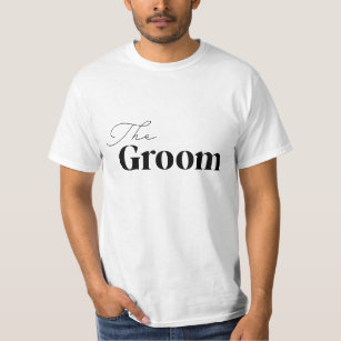 T-shirt Groom Moderne Rétro Bachelor Party White Shirt