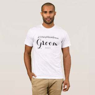 T-shirt Groom personnalisé de l'ensemble nuptial
