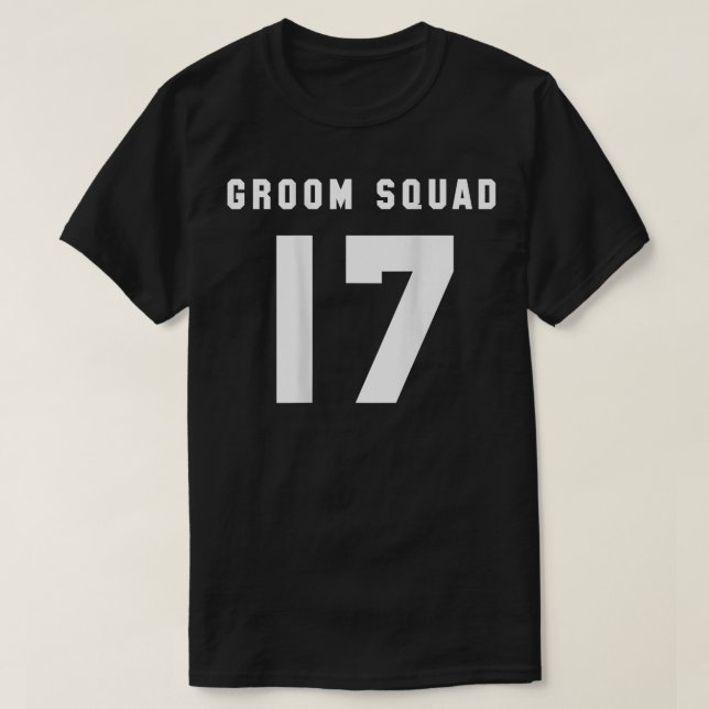 T-shirt Groom Squad 2017 Jersey Groomsmen (Design devant)