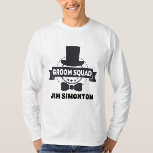 T-shirt Groom Squad Black White Bachelor Party