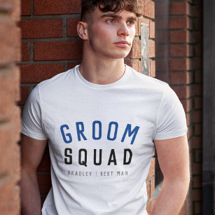 T-shirt Groom Squad   Moderne Bachelor Groomsman Design