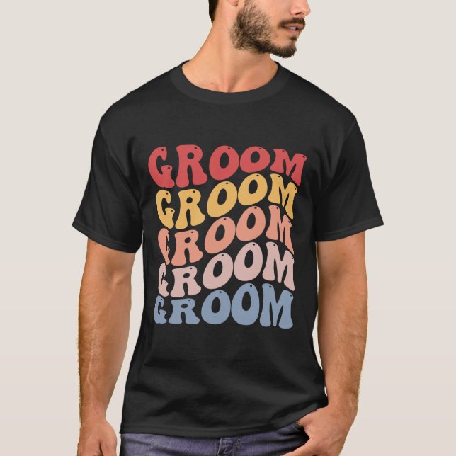 T-shirt Groom Super Bachelor Party (Devant)