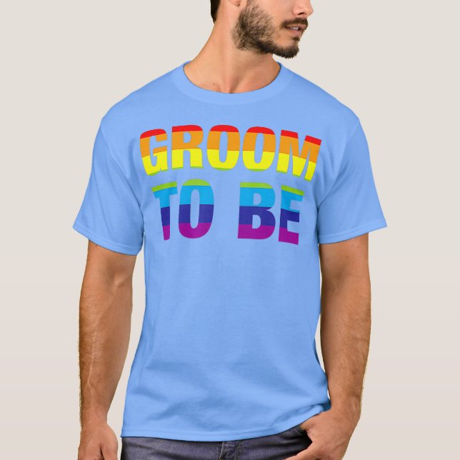 T-shirt Groom To Be LGBT Gay Pride Engagement Party (Devant)