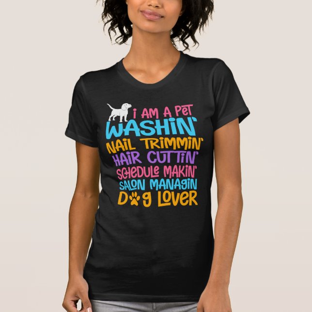 T-shirt Groomer de chien amusant Citation d'un animal de c (Devant)