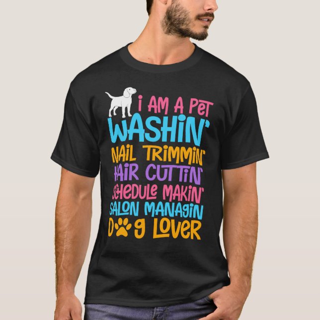 T-shirt Groomer de chien amusant Citation d'un animal de c (Devant)