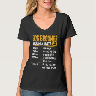 T-shirt Groomer de chien Évaluer à l'heure Furologue de Gr