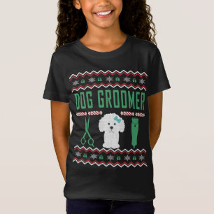 T-Shirt Groomer de chien laide de Noël