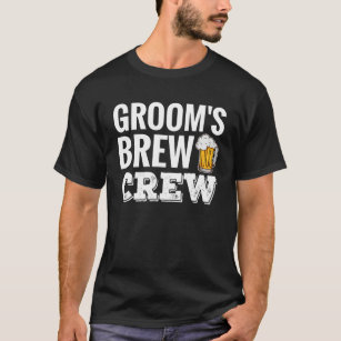 T-shirt Groom's Brew Crew Funny Groomsmen Bachelor Party