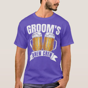 T-shirt Grooms Brew Crew Funny Group Beer Drinking Team