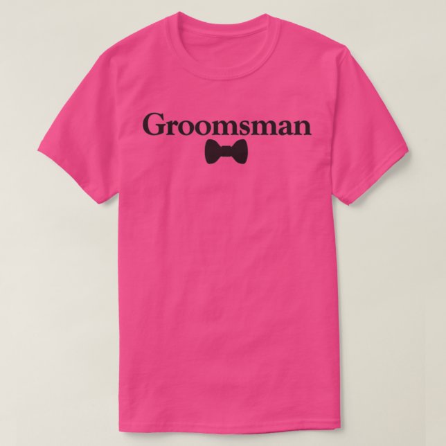 T-shirt Groomsman avec une cravate (Design devant)
