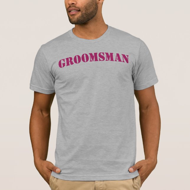 T-shirt Groomsman CHOISISSEZ VOTRE COULEUR ! (Devant)