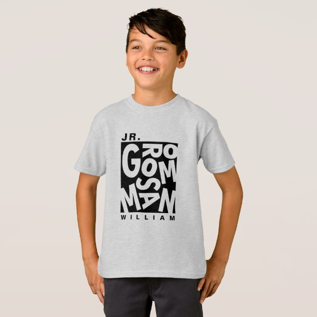 T-shirt Groomsman junior Jr., cortège de mariage (Devant entier)